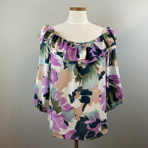 J. Crew Mercantile Floral Print Blouse NWT Large